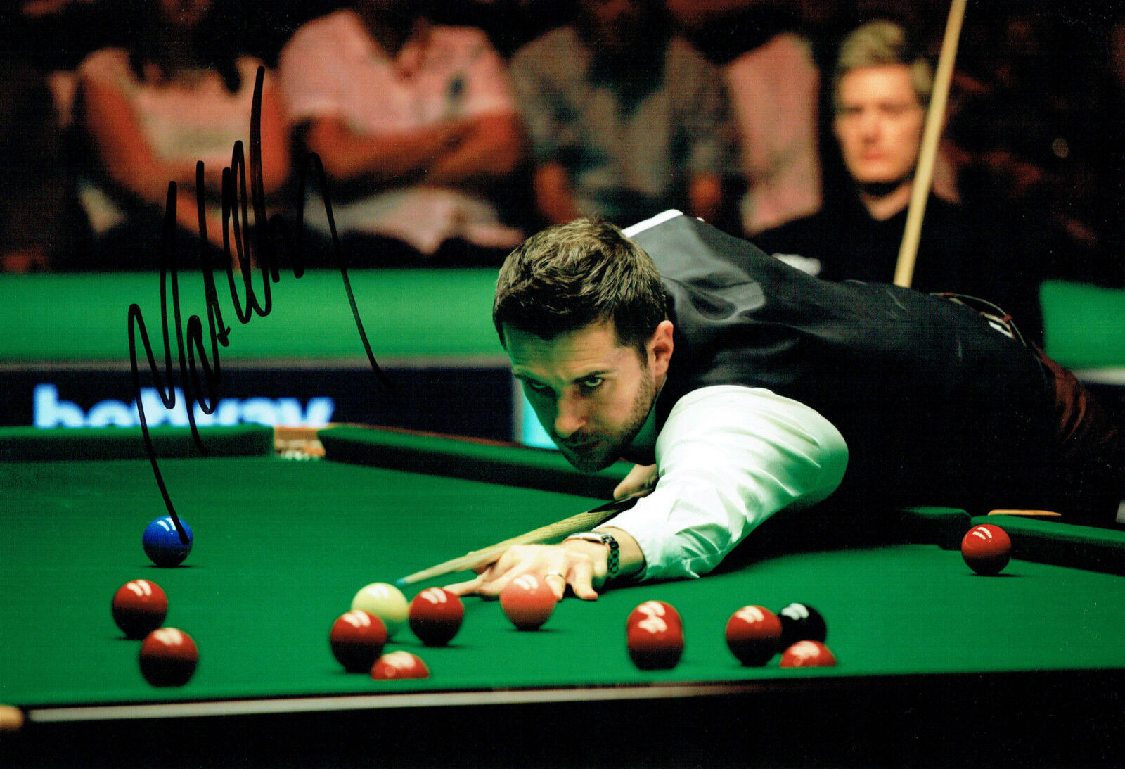 Mark SELBY 2016 SIGNED 12x8 Betfred Photo Poster painting Autograph COA AFTAL Sheffield Snooker