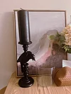 Gothic Candle Holder with Black Crow 29cm