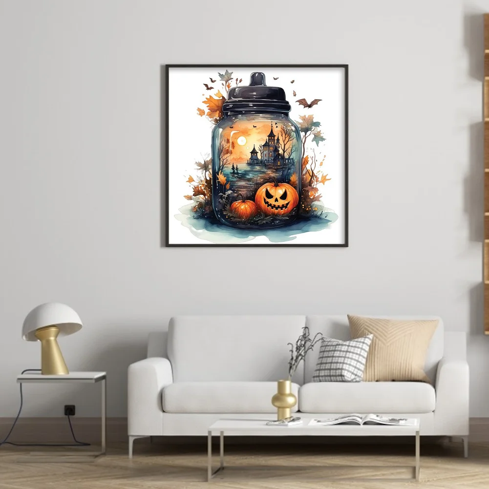 11CT Full Stamped Cross Stitch - Heart Owl(Canvas|40*40CM) - Eco-Friendly Cotton Thread