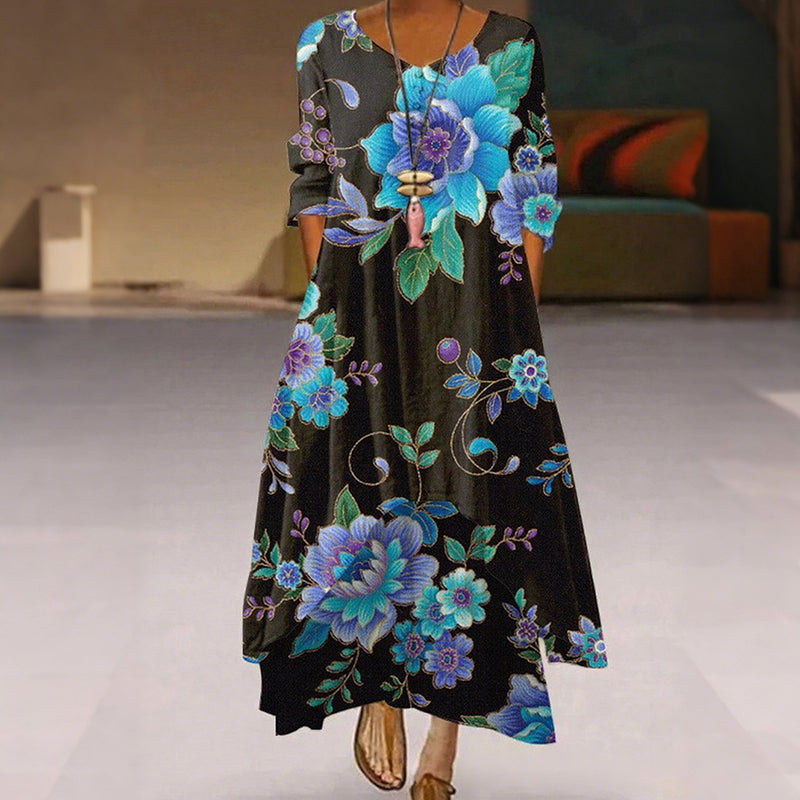 Vestido casual estampado para mulher