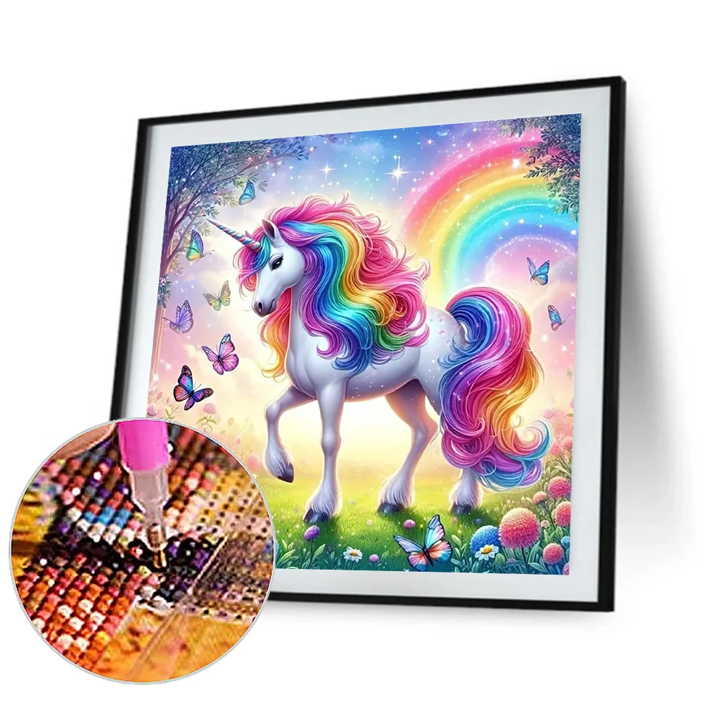 Diamond Painting - Full Round Drill - Unicorn(Canvas|30*30cm)