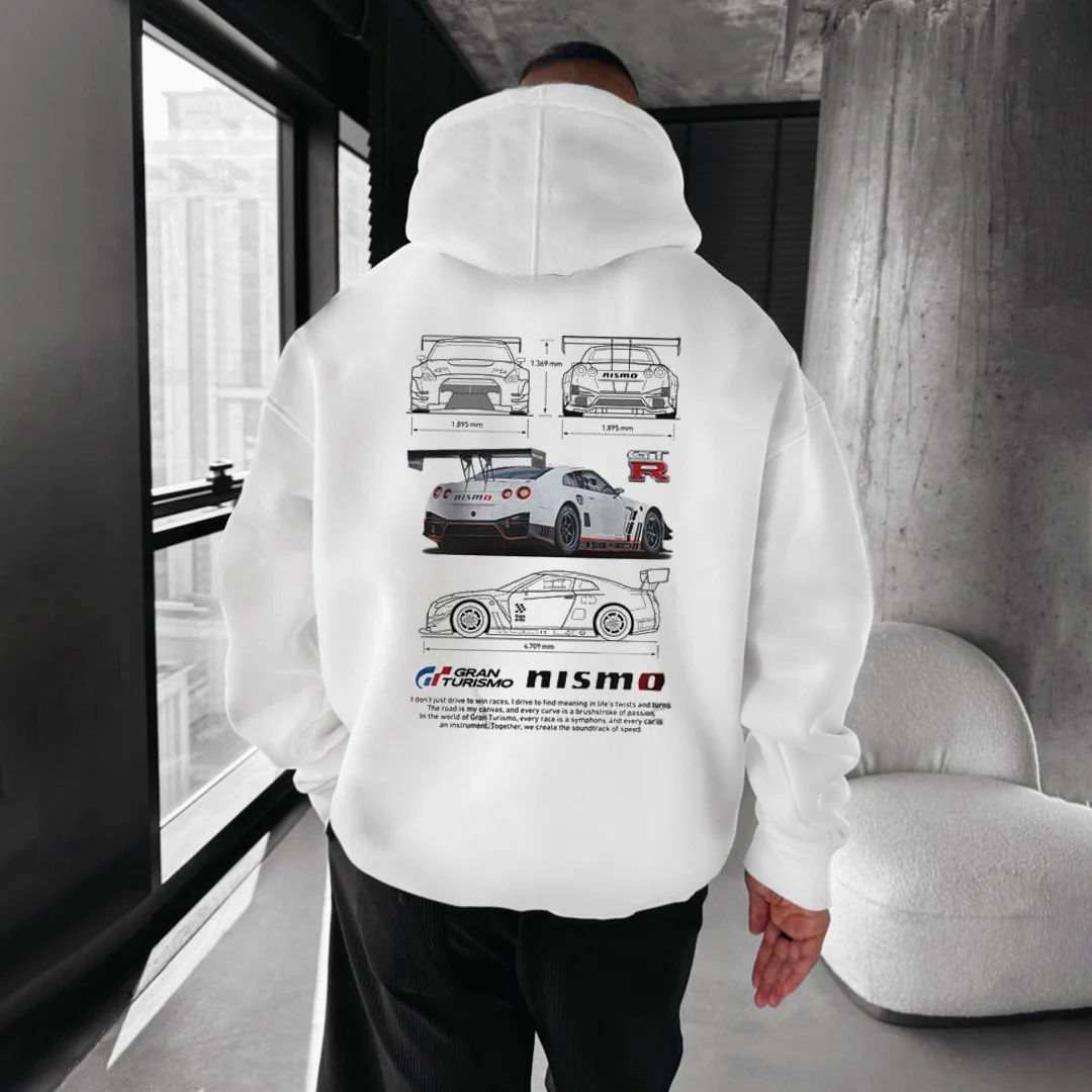 Racing print casual sports hoodie