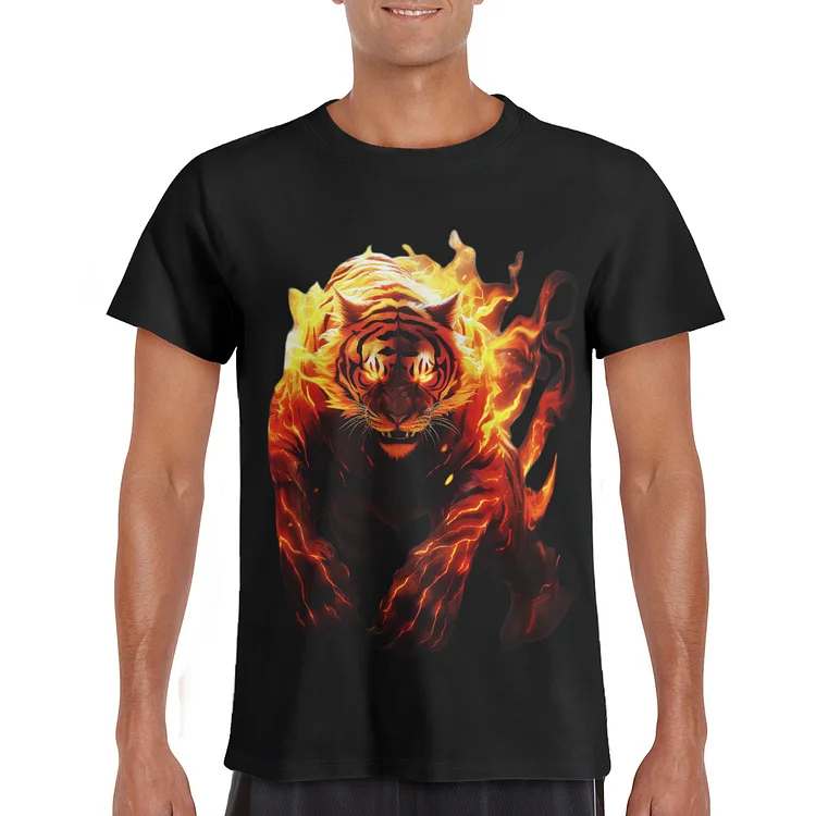 Burning Fire Tiger Shirt