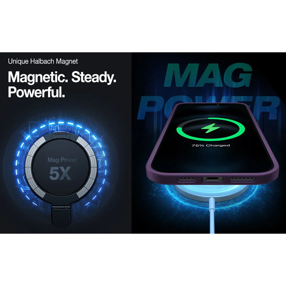 New Design iPhone Shockproof Phone Case Compatible with MagSafe (with Stand)