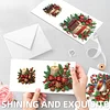 6PCS DIY Diamond Art Greeting Cards Xmas Atmosphere Congratulations Cards & Gift