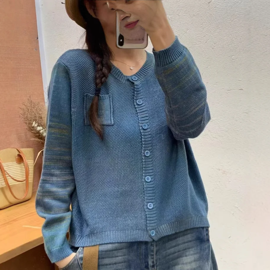Chicfifth Sweater Women Winter Long Sleeve High Quality Autumn Vintage Top Knitted Cardigan