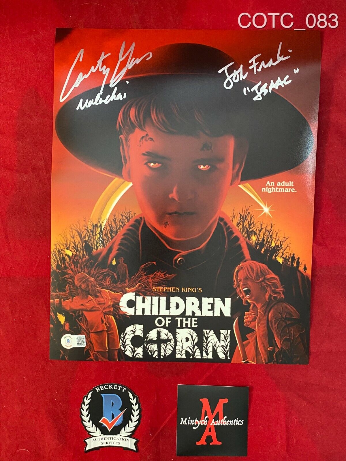 JOHN FRANKLIN & COURTNEY GAINS SIGNED 11x14 Photo Poster painting! CHILDREN OF THE CORN! BECKETT