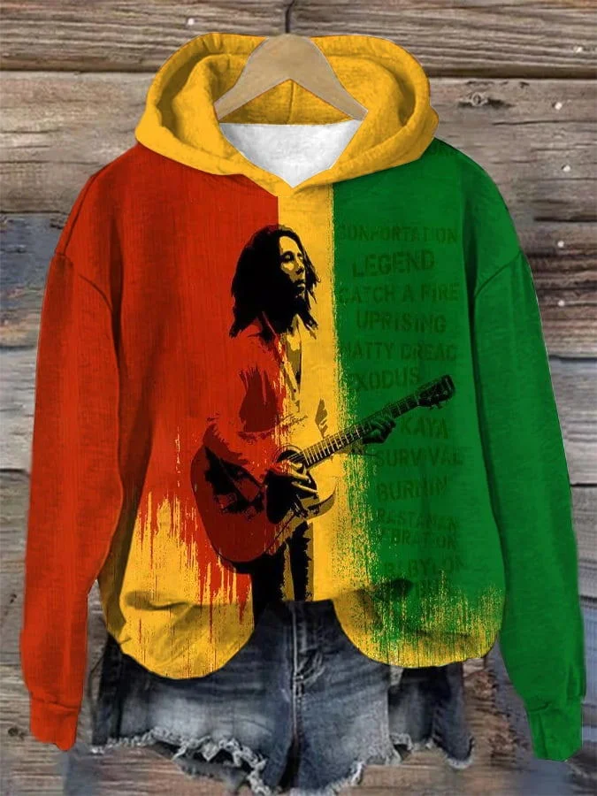 Wearshes Retro Reggae Print Sweatshirt