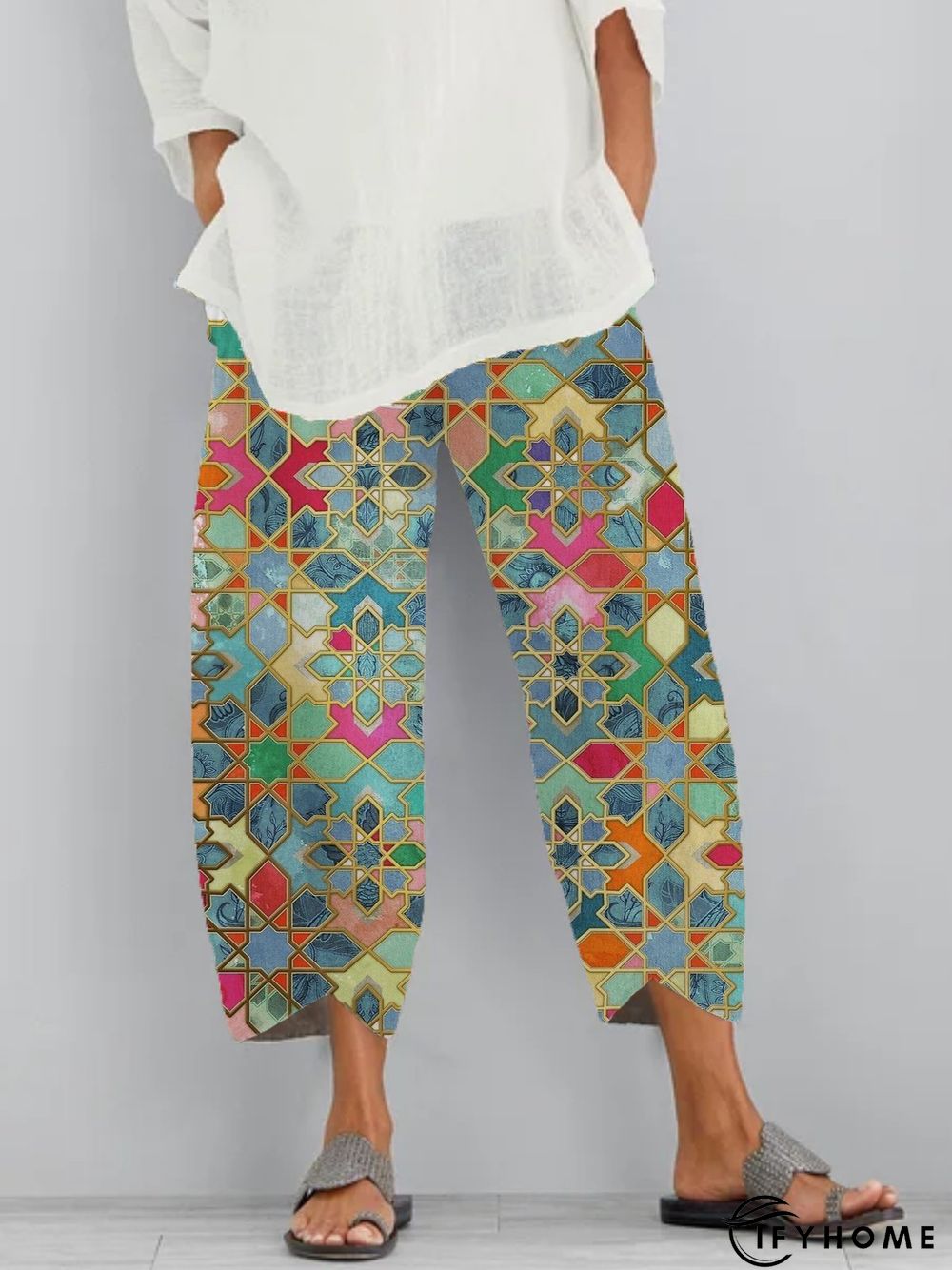 Casual Plus Size Printed Pants | IFYHOME