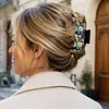 White Flowers DIY Diamond Painting Claw Clips for Adults Beginners Diamond Art Western Hair Clips Anti-Slip Design for Women Long Short Hairstyle Jewelry Supplies