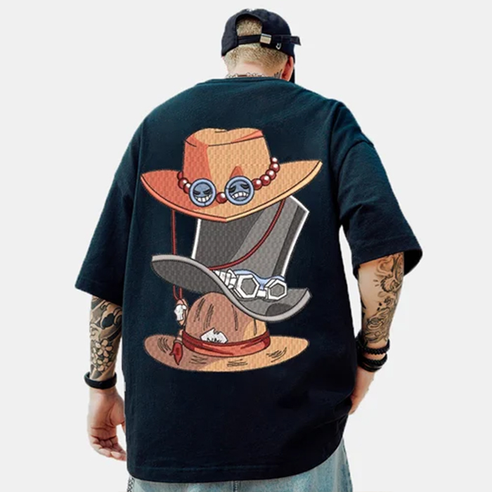 Oversized Unisex Anime Print T-Shirt