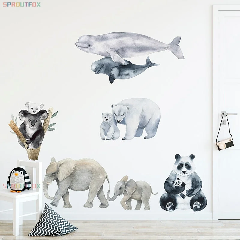 Vinyl Decorative Wall Stickers Home Decor Living Room Large Animal Decals Wall Stickers Bedroom Wall Decorations Living Room