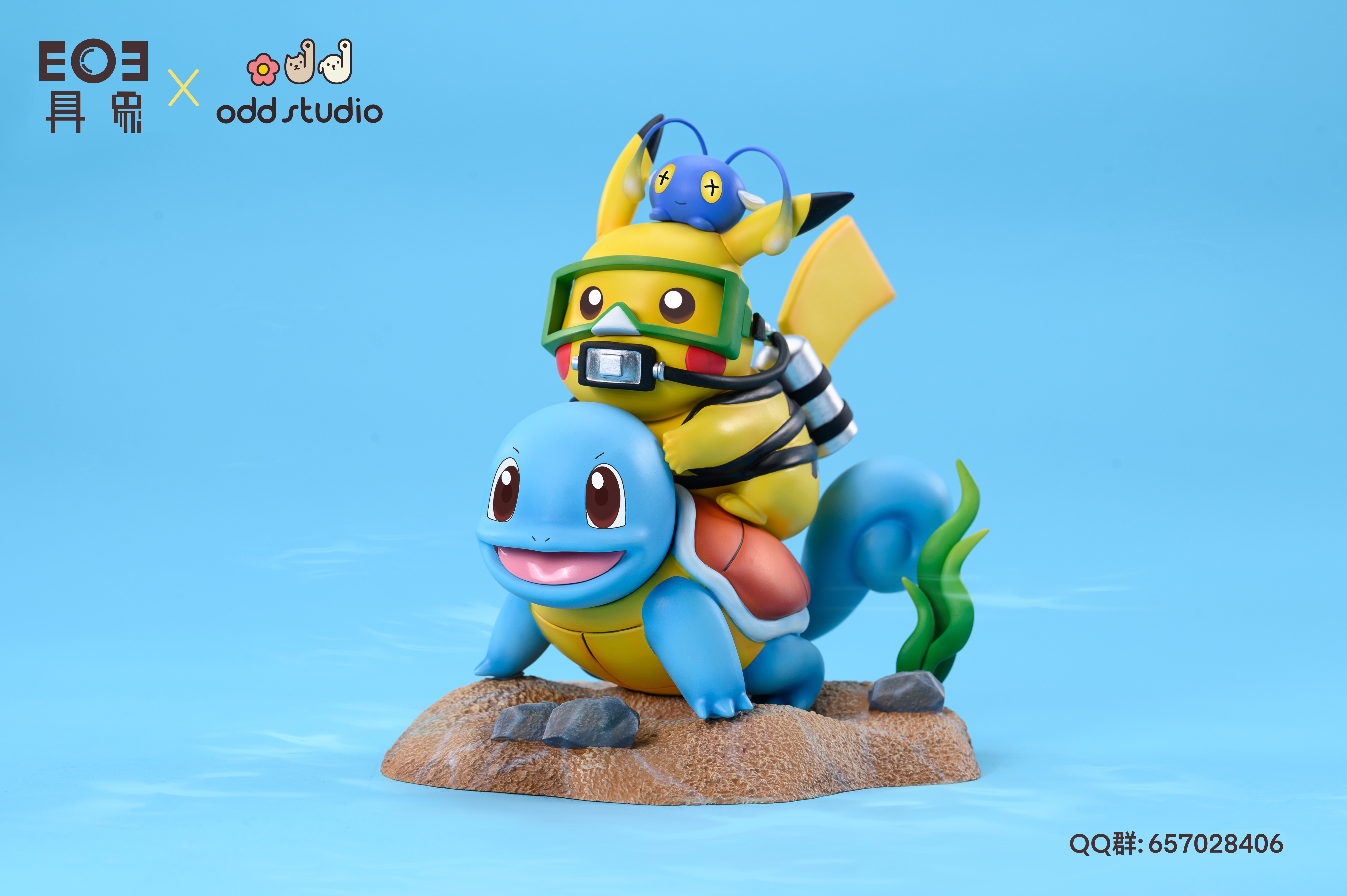 PRE-ORDER EOE X ADD Studio Pokemon Deep-sea group Pikachu & Squirtle & Chinchou Statue(GK)