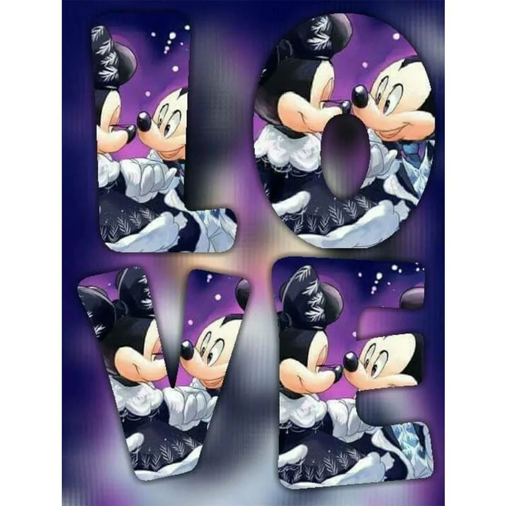 Full Round Diamond Painting 40*50cm - Mickey Mouse Love