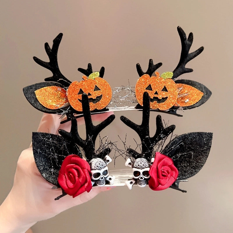 Halloween Retro Unisex Pumpkin Skull Ghost Plastic Hair Clip