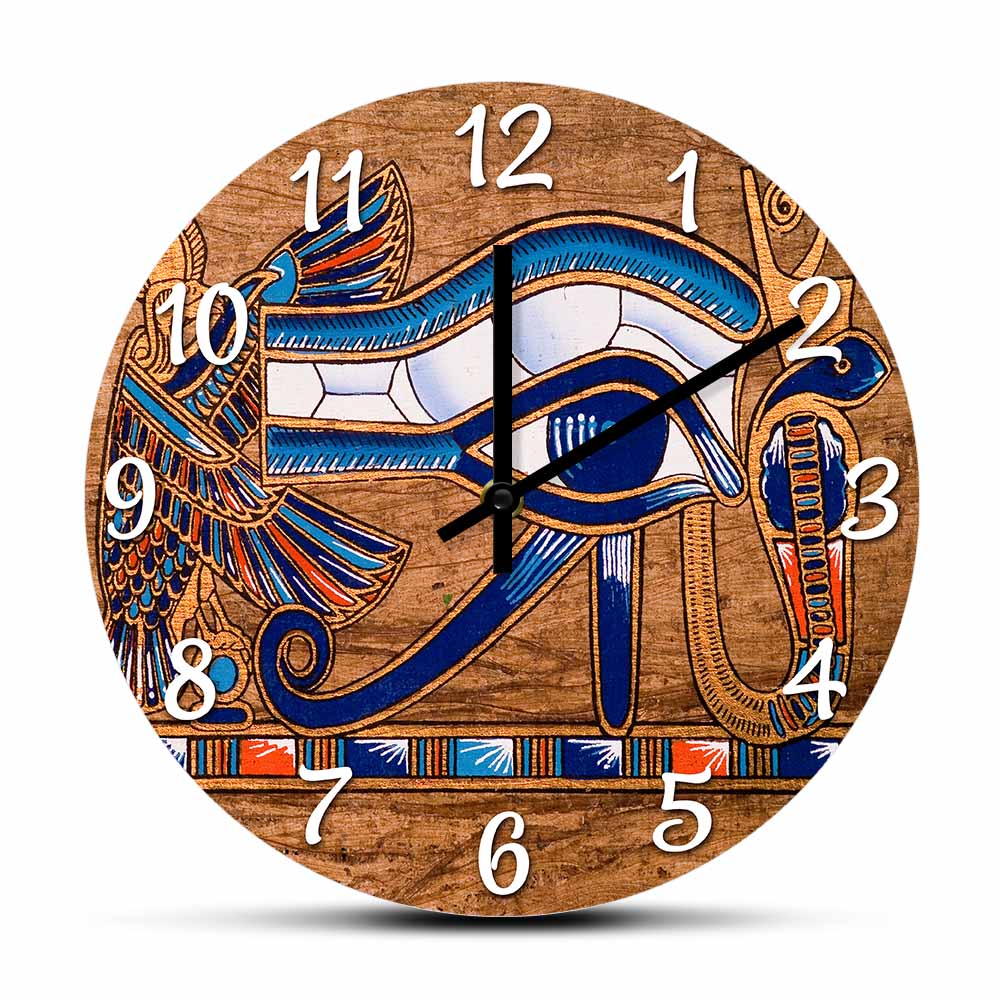 

Egyptian Papyrus Depicting Horus Eye - Frameless Acrylic Wall Clock, 501 Original