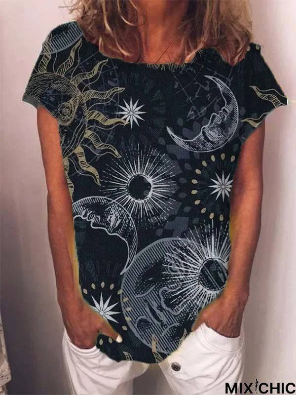 Short Sleeve Casual Printed T-shirt