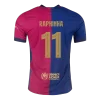 RAPHINHA #11 Barcelona Home Authentic Soccer Jersey 2024/25- UCL