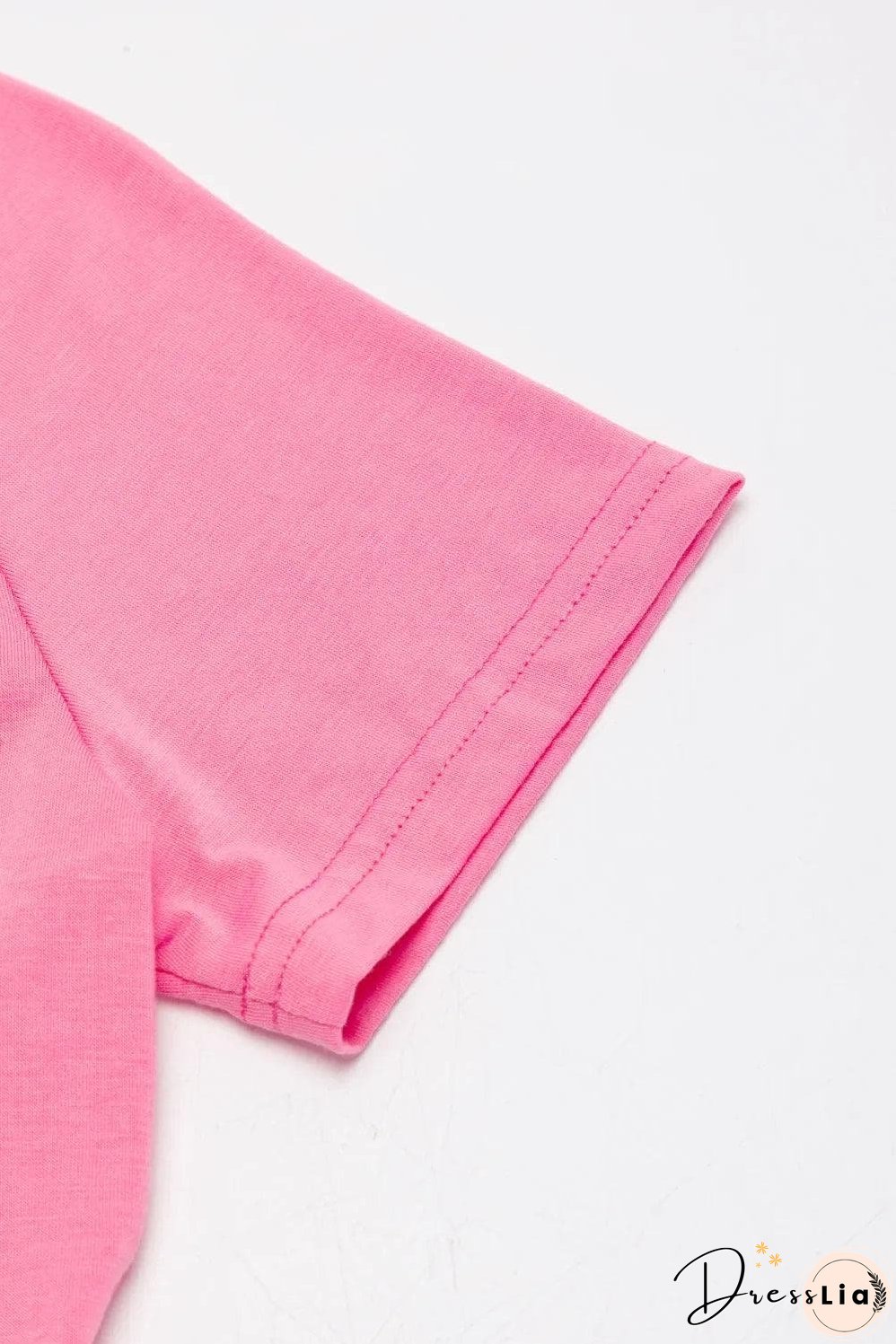 Strawberry Pink Slim Fit Crop Top and Pleated Wide Leg Pants Set