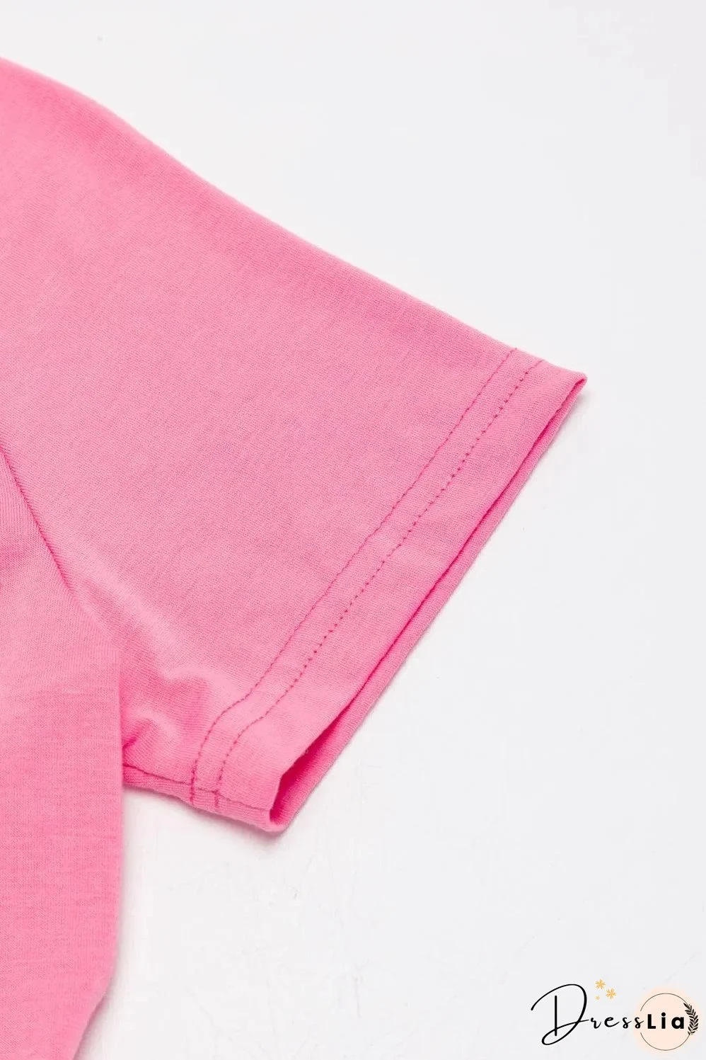 Strawberry Pink Slim Fit Crop Top and Pleated Wide Leg Pants Set