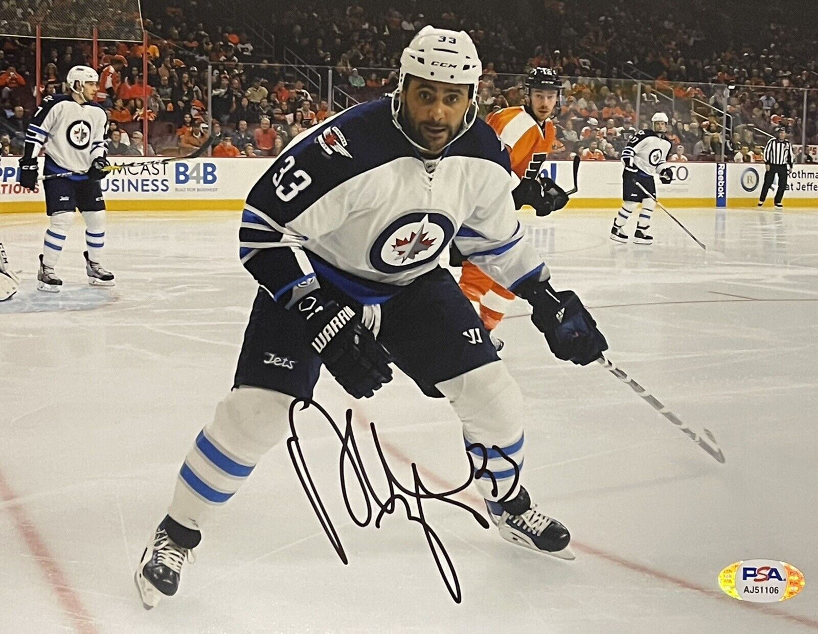 Dustin Byfuglien Signed Autographed Winnipeg Jets 8x10 Photo Poster painting Stanley Cup PSA/DNA