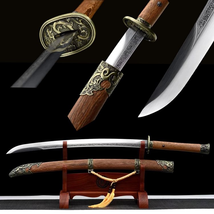Rosewood Samurai sword,Copper engraving tsuba katana,Silver knife Japan handmade katana swords,best katana,anime katana,cosplay sword，gift