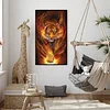 (US Only)Tiger Printed Cross Stitch Kit 40x75cm DIY 11CT Thread Art Needlework Home Decor