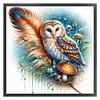 Owl-Partial 11CT Stamped Cross Stitch Bead Embroidery 36*36cm/14.17*14.17in tapestrymarket