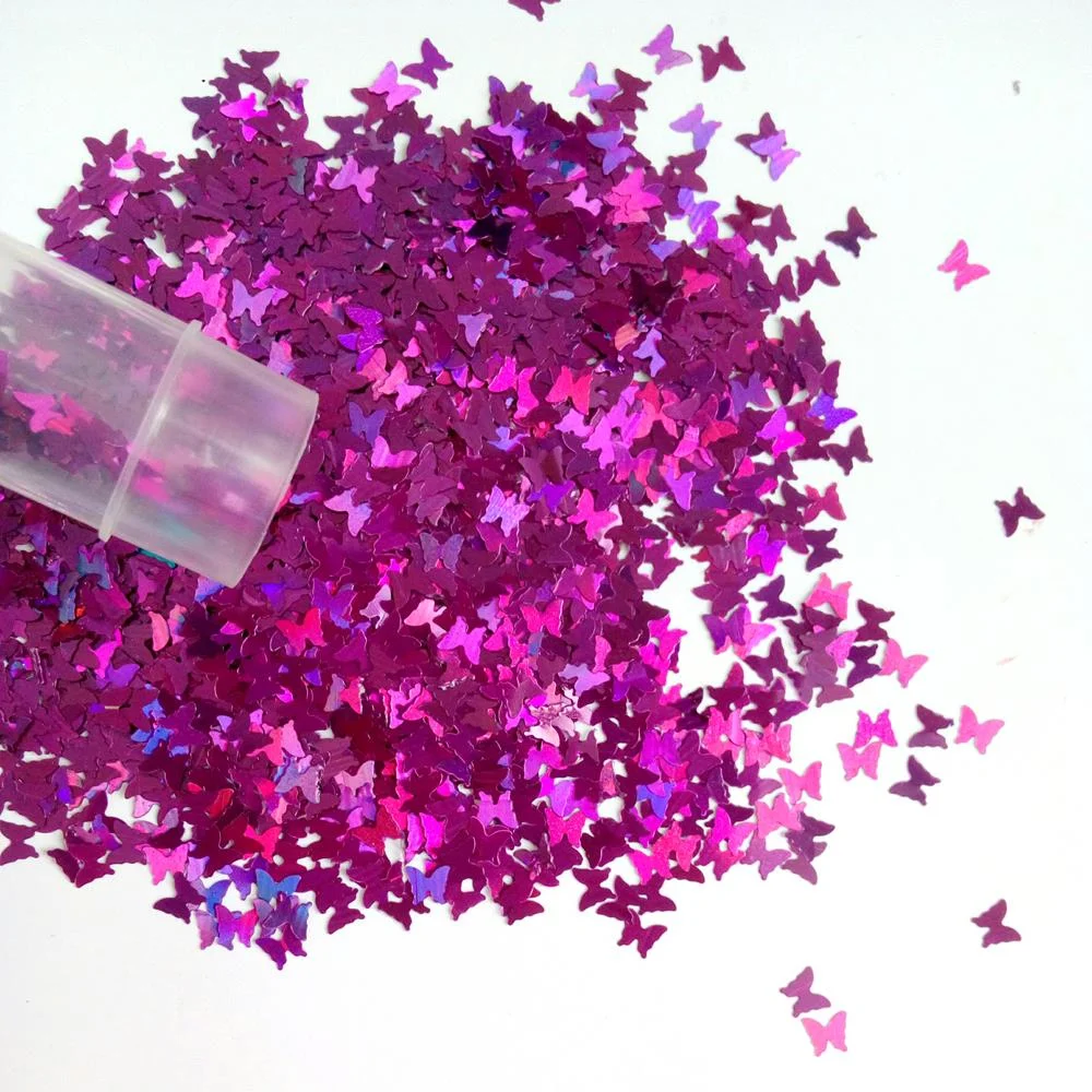 Holographic Butterfly Nail Sequins Laser Glitter Iridescent Flakes Paillette 3D Manicure Tools Nail Art Decoration-Nail Inspo