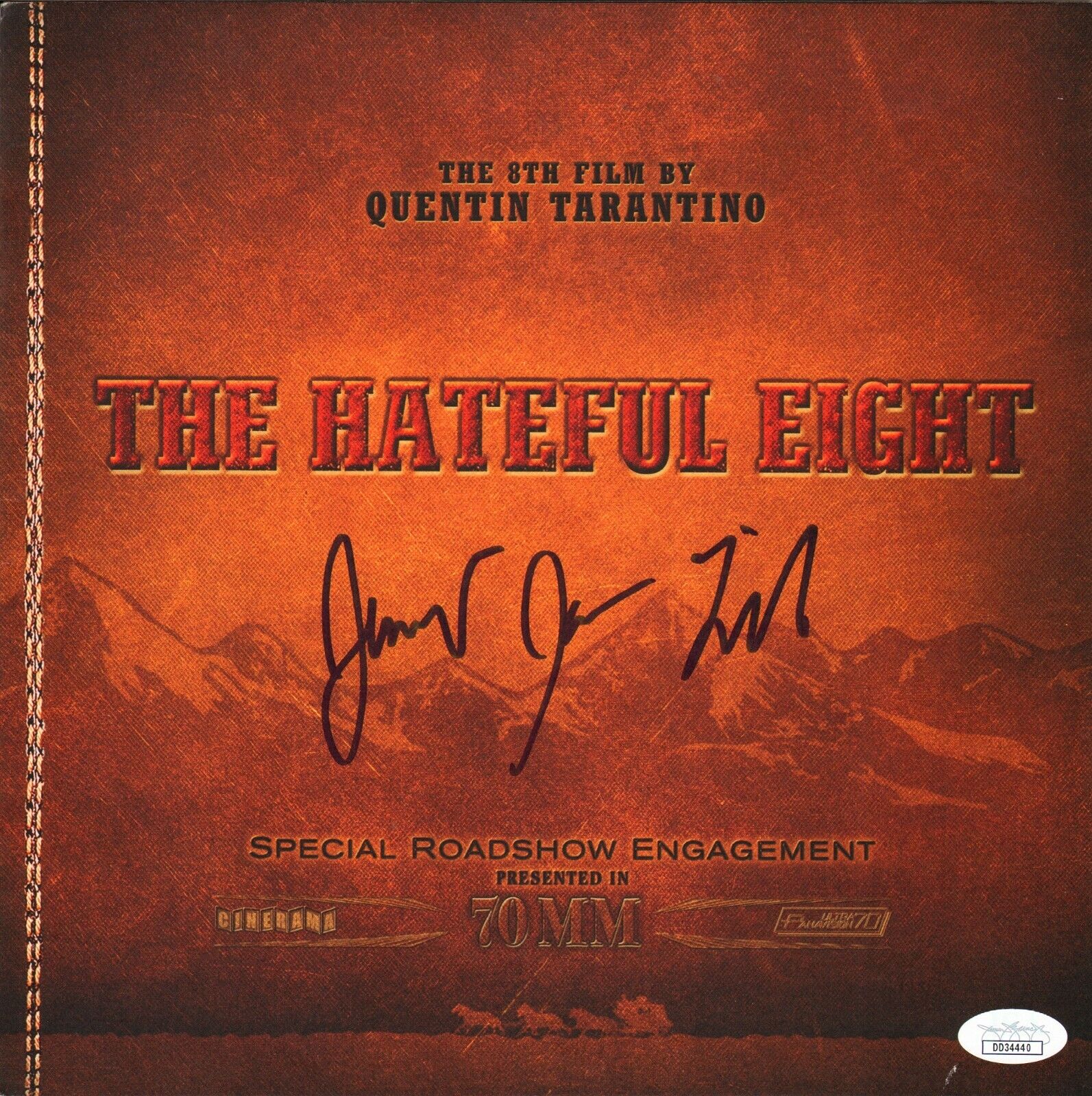 JENNIFER JASON LEIGH Auth Hand-Signed THE HATEFUL EIGHT Roadshow Program JSA COA