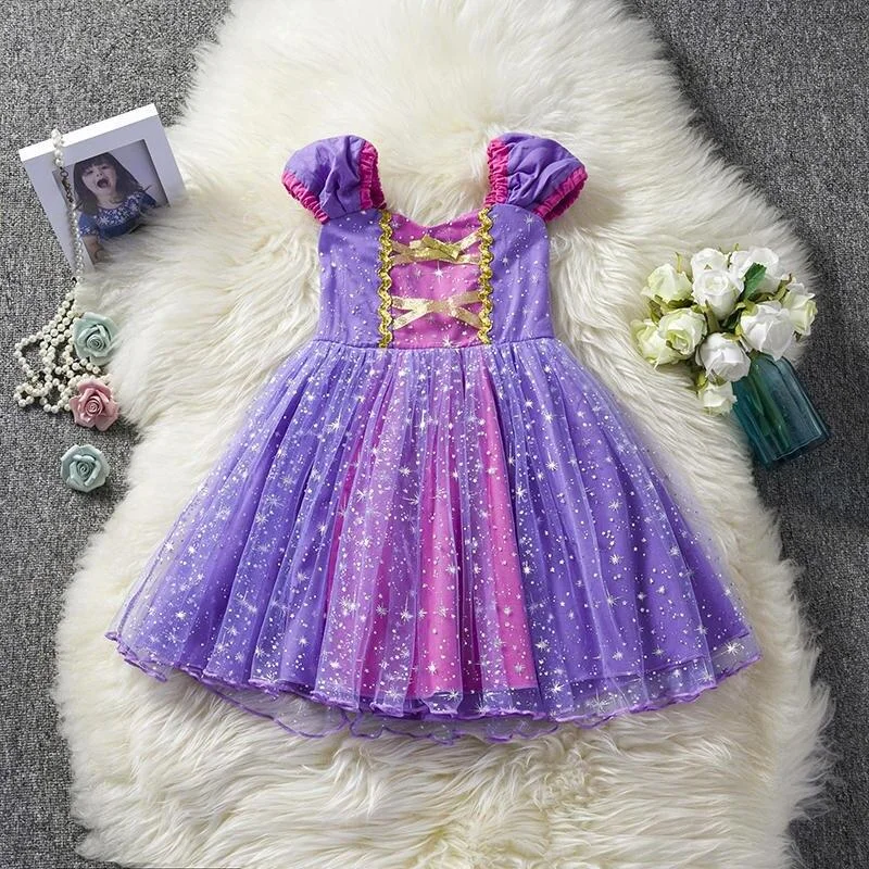 Fancy Kids Dresses for Girls Birthday Halloween Cosplay Cartoon Mouse Dress Up Kid Costume Baby Girls Kids 2 6T Wear