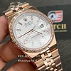 Rolex Land-Dweller 40mm Rose Gold White Diamond-set Dial Diamond Bezel 127385tbr-0003 Super Clone