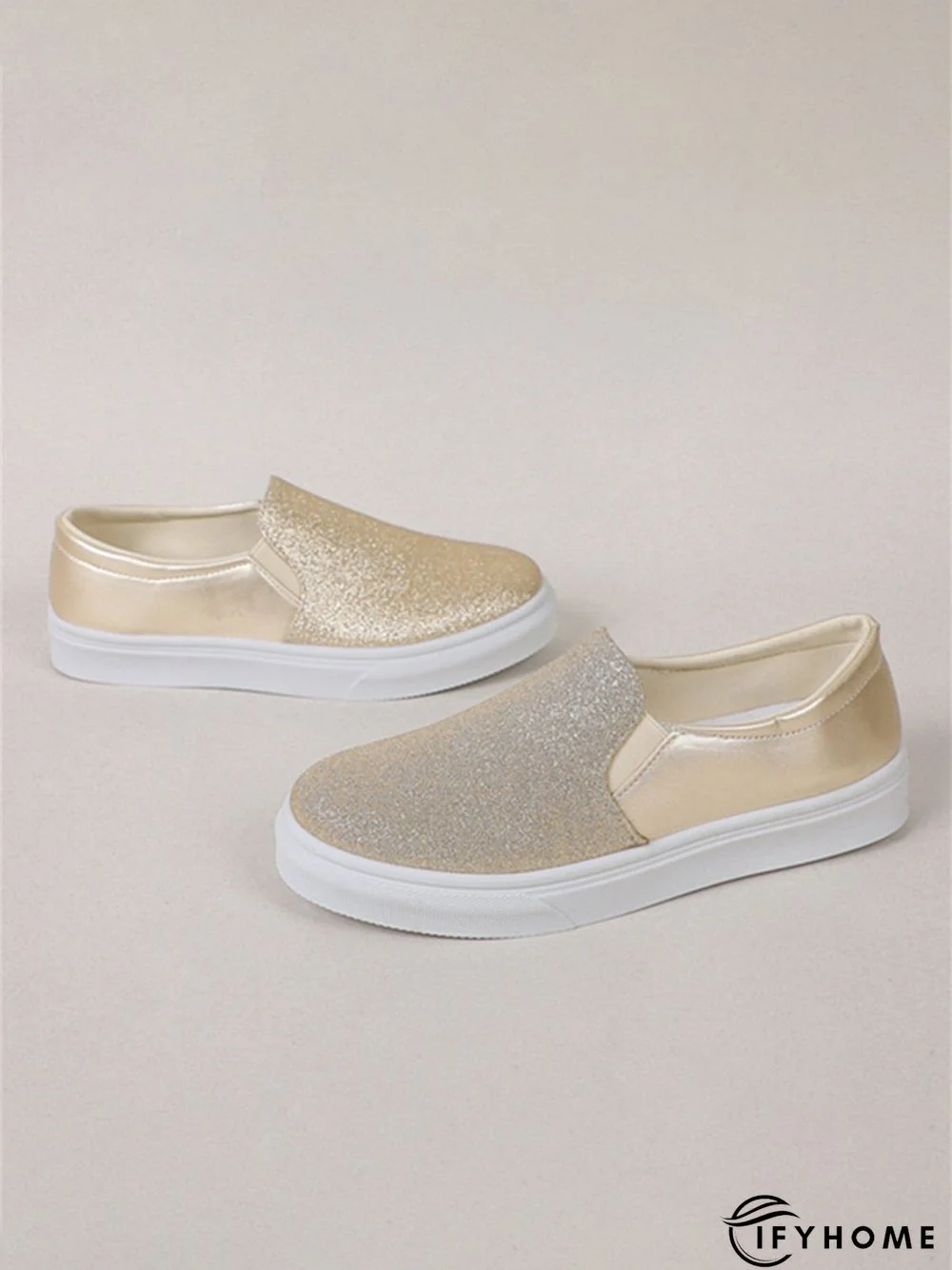 Glitter Split Joint Slip On Casual Shoes | IFYHOME