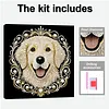 DIY Pearl Painting Dog for Home Wall Decor with Frame(30x30cm)