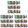 (US Local)12Pcs Special Shape Animal DIY Diamond Painting Card for Holiday Party Favors