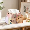Diamond Art Painting Tissue Box Cover Wear Resist Decorative Paper Napkin Dispenser Multifunction Rhinestone PU Tissue Holder Kit for Adults Home Office Gift (Two Wolves Butterfly)