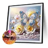 Diamond Painting - Full Round Drill - Flower Butterfly(Canvas|40*40cm)