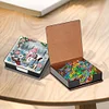 Diamond Painting Snowman Dog Leather Notecard Box Gem Art Sticky Note Holder