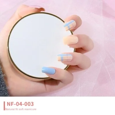 Fake Nails Art French Tips Full Cover Press with Giue Stick Display Set Clear Box Designs False Kiss Waterproof Removable-Nail Inspo