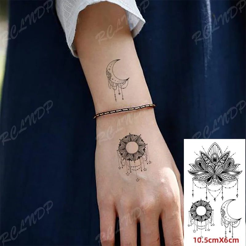 Waterproof Temporary Tattoo Sticker Small Cute Flower Plant Body Art Flash Tatoo Fake Tatto for Women Men