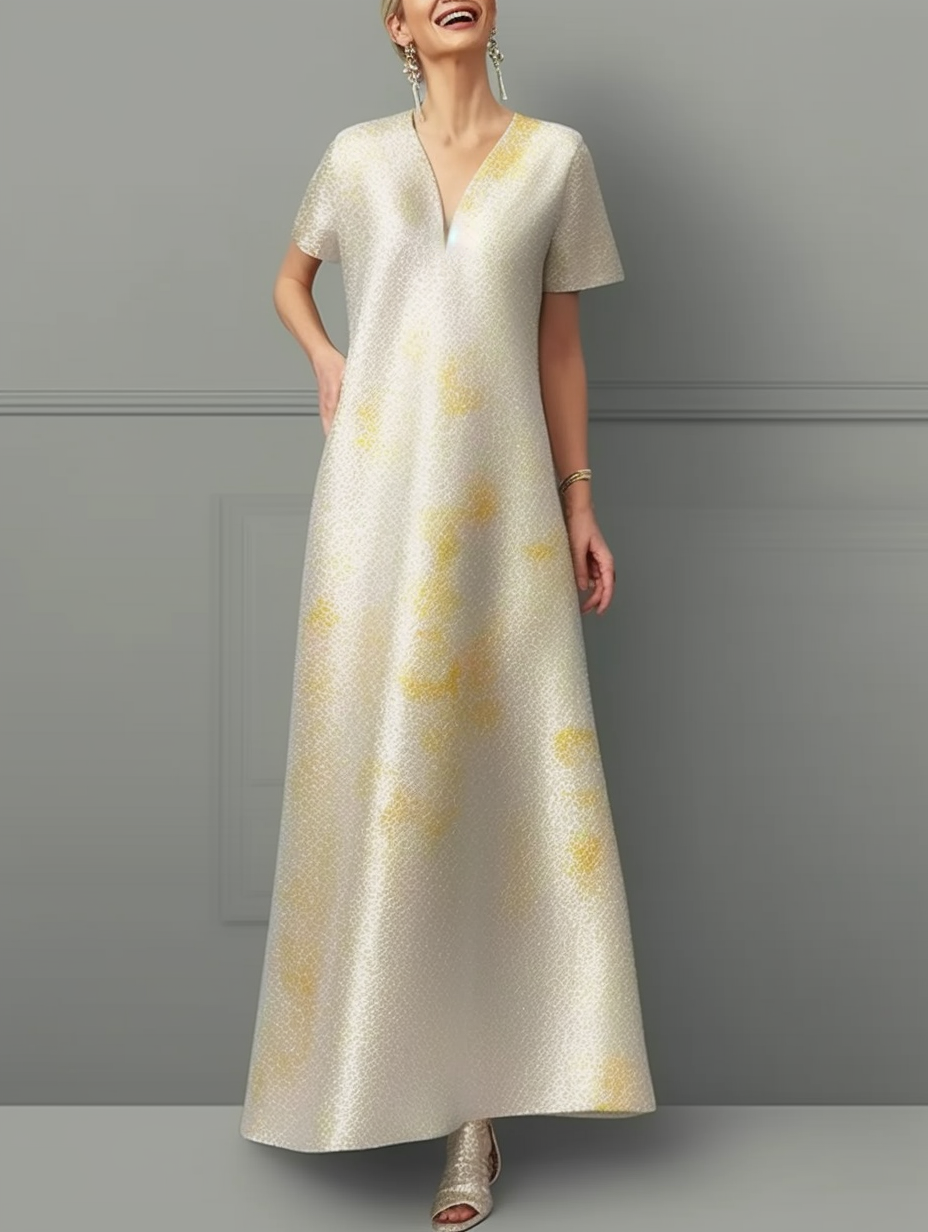 Solid Elegant Prom Maxi Dress
