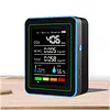 5-in-1 Indoor Air Quality Monitor USB Charging CO2 Detector with Temperature Humidity TVOC Display for Home Office Classroom Safety Monitoring