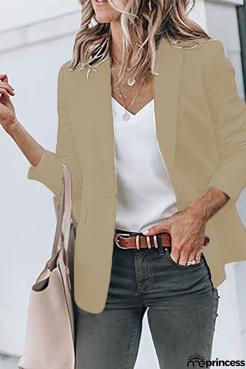 Casual Turndown Collar Coat