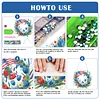 (US Only)Independence Day Wreath 5D DIY Diamond Painting Dots Pendant for Window Wall