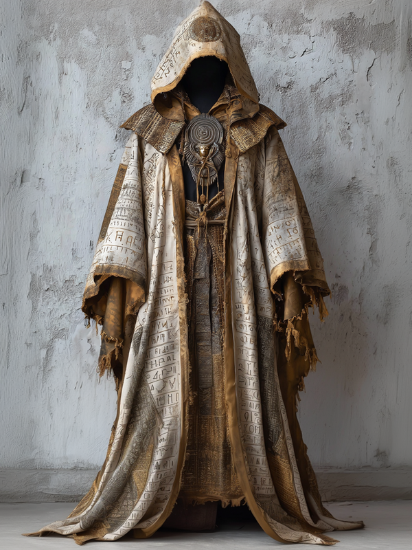 Retro hooded gorgeous contrast color cape 43cd