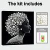 Framed Gracelady - Pearls Painting Kit for Creativity DIY Pearl Dot Crafts for Gift Home Wall Decor 30*30CM Pearl Art Painting