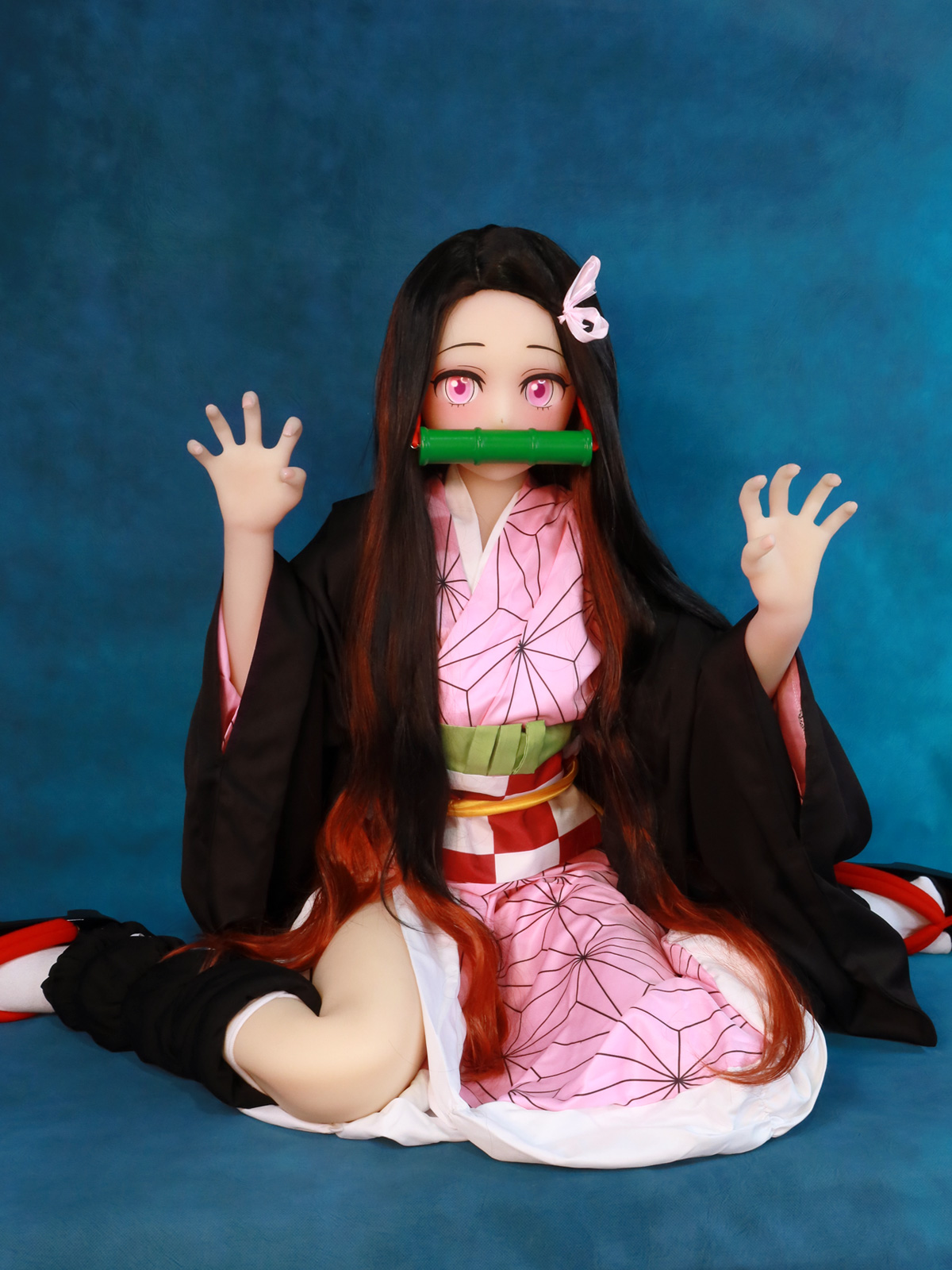 Aotume Mini  Doll 145cm (4.76') Plumb TPE  Small Breasts - Nezuko Kamado Cosplay (NO.112) Aotume Littlelovedoll