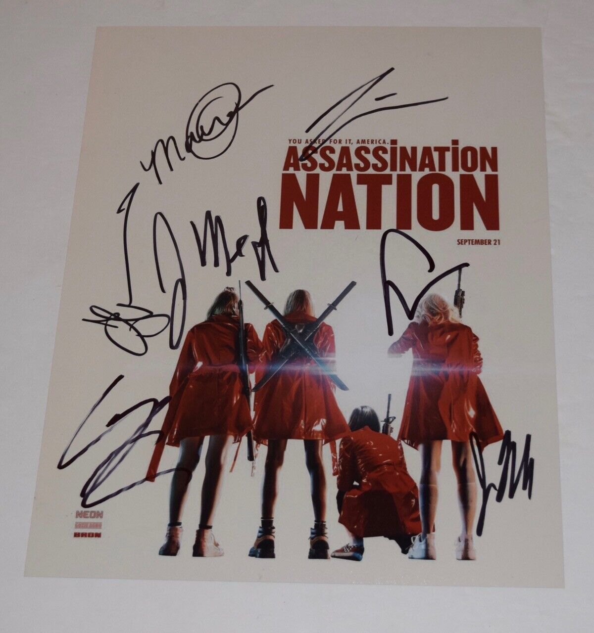 Assassination Nation Cast Signed Autographed 11x14 Photo Poster painting x6 Suki Waterhouse COA