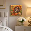 DIY Pre-Framed Autumn Festival Button Art Canvas Kit