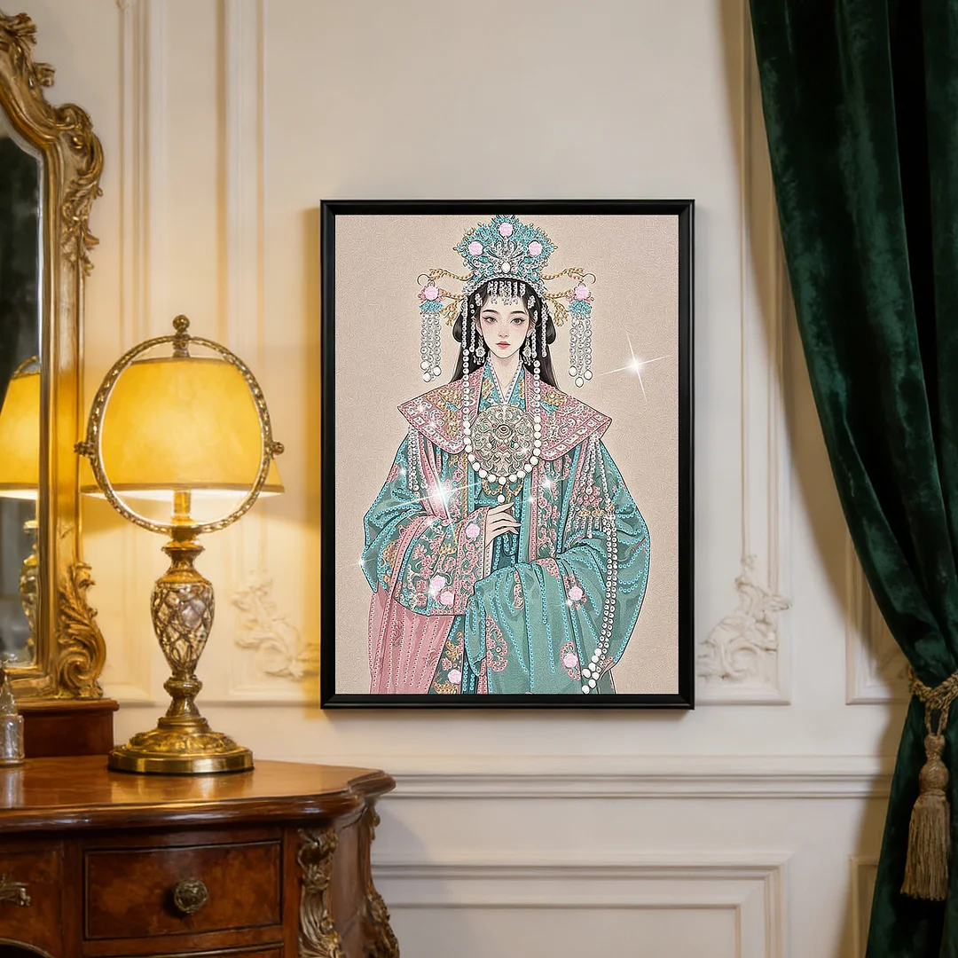 Diamond Painting - Partial Special Shaped Drill - Noble Lady(Canvas|30x40cm)